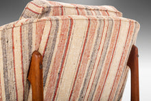 Load image into Gallery viewer, Mid Century Modern Danish Lounge Chair on Walnut Base with Gorgeous Back Detail, Denmark, c. 1960's-ABT Modern