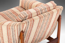 Load image into Gallery viewer, Mid Century Modern Danish Lounge Chair on Walnut Base with Gorgeous Back Detail, Denmark, c. 1960's-ABT Modern