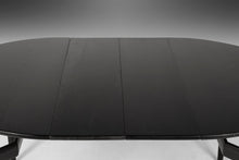 Load image into Gallery viewer, Mid Century Modern Ebonized Extension Dining Table w/ Architectural Leg Base, c. 1960's-ABT Modern
