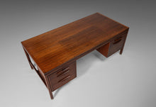 Load image into Gallery viewer, Mid Century Modern Executive Desk in Walnut by Jens Risom for Risom Designs, 1950s-ABT Modern