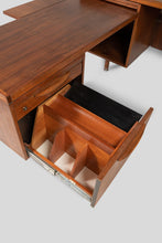 Load image into Gallery viewer, Mid Century Modern Executive Desk with Return in Walnut by Jens Risom, USA, c. 1960s-ABT Modern
