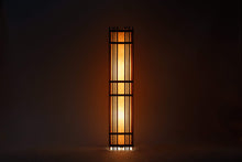 Load image into Gallery viewer, Mid Century Modern Floor Lamp in Original Orange Fabric in Style of Frank Llloyd Wright-ABT Modern