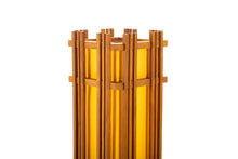 Load image into Gallery viewer, Mid Century Modern Floor Lamp in Original Orange Fabric in Style of Frank Llloyd Wright-ABT Modern