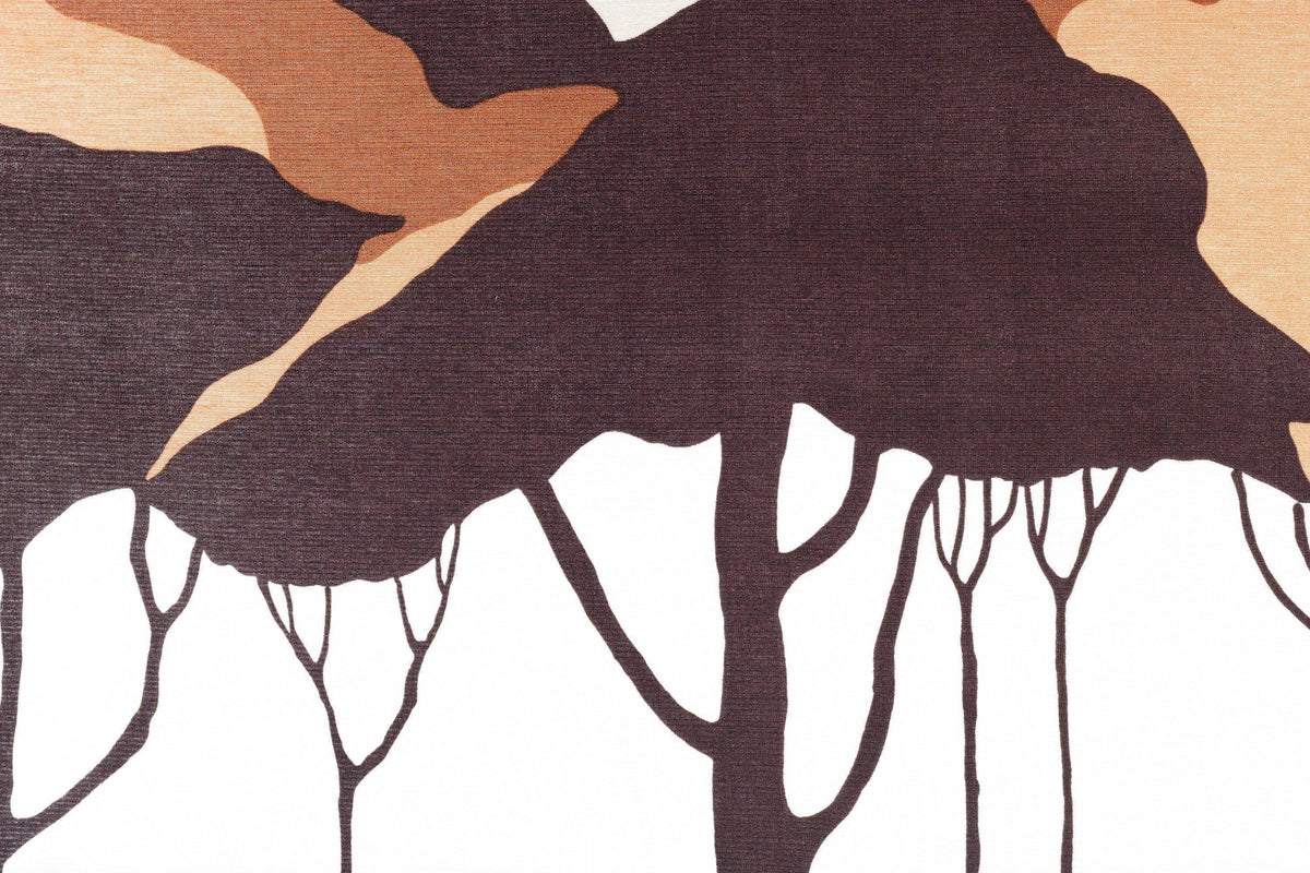 Mid Century Modern Forest Print Art Attributed to Marjatta
