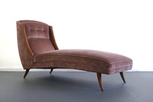 Load image into Gallery viewer, Mid Century Modern Gorgeous Walnut Saber Leg Chaise Lounge-ABT Modern