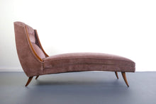 Load image into Gallery viewer, Mid Century Modern Gorgeous Walnut Saber Leg Chaise Lounge-ABT Modern