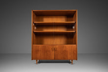 Load image into Gallery viewer, Mid Century Modern Hutch / Cabinet w/ Sliding Glass Doors in Walnut, Yugoslavia, c. 1950's-ABT Modern