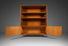 Load image into Gallery viewer, Mid Century Modern Hutch / Cabinet w/ Sliding Glass Doors in Walnut, Yugoslavia, c. 1950's-ABT Modern