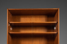 Load image into Gallery viewer, Mid Century Modern Hutch / Cabinet w/ Sliding Glass Doors in Walnut, Yugoslavia, c. 1950's-ABT Modern