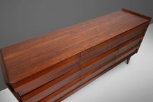 Load image into Gallery viewer, Mid Century Modern Lane First Edition 9-Drawer Dresser in Walnut, c. 1960s-ABT Modern
