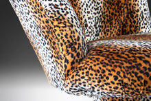 Load image into Gallery viewer, Mid Century Modern Leopard Print Tulip Chair and Ottoman Set After Pierre Paulin, 1960s-ABT Modern