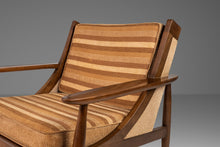 Load image into Gallery viewer, Mid Century Modern Lounge Chair After Selig in Walnut & Original Fabric, USA, c. 1950s-ABT Modern