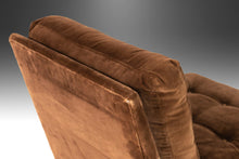 Load image into Gallery viewer, Mid Century Modern Lounge Chair and Ottoman in Brown Felt Upholstery Attributed to Harvey Probber, USA, c 1960s-ABT Modern