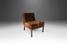 Load image into Gallery viewer, Mid Century Modern Lounge Chair and Ottoman in Brown Felt Upholstery Attributed to Harvey Probber, USA, c 1960s-ABT Modern