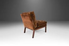 Load image into Gallery viewer, Mid Century Modern Lounge Chair and Ottoman in Brown Felt Upholstery Attributed to Harvey Probber, USA, c 1960s-ABT Modern