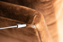 Load image into Gallery viewer, Mid Century Modern Lounge Chair and Ottoman in Brown Felt Upholstery Attributed to Harvey Probber, USA, c 1960s-ABT Modern