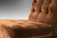 Load image into Gallery viewer, Mid Century Modern Lounge Chair and Ottoman in Brown Felt Upholstery Attributed to Harvey Probber, USA, c 1960s-ABT Modern