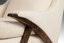 Load image into Gallery viewer, Mid Century Modern Lounge Chair by Karpen of California Newly Upholstered in White Boucle, USA, c. 1950's-ABT Modern