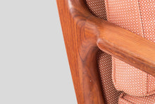Load image into Gallery viewer, Mid Century Modern Lounge Chair in Solid Teak and Original Peach Fabric in the Manner of Poul Volther, c. 1970's-ABT Modern