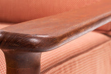 Load image into Gallery viewer, Mid Century Modern Lounge Chair in Solid Teak and Original Peach Fabric in the Manner of Poul Volther, c. 1970's-ABT Modern