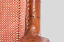 Load image into Gallery viewer, Mid Century Modern Lounge Chair in Solid Teak and Original Peach Fabric in the Manner of Poul Volther, c. 1970's-ABT Modern