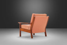 Load image into Gallery viewer, Mid Century Modern Lounge Chair in Solid Teak and Original Peach Fabric in the Manner of Poul Volther, c. 1970's-ABT Modern