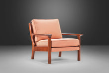Load image into Gallery viewer, Mid Century Modern Lounge Chair in Solid Teak and Original Peach Fabric in the Manner of Poul Volther, c. 1970's-ABT Modern