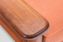 Load image into Gallery viewer, Mid Century Modern Lounge Chair in Solid Teak and Original Peach Fabric in the Manner of Poul Volther, c. 1970's-ABT Modern