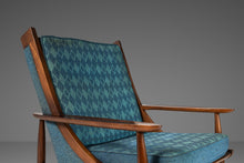 Load image into Gallery viewer, Mid Century Modern Lounge Chair in Walnut & Original Fabric, USA, c. 1950s-ABT Modern