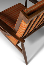 Load image into Gallery viewer, Mid Century Modern Lounge Chair in Walnut & Original Orange Fabric, USA, c. 1950s-ABT Modern