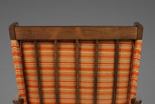 Load image into Gallery viewer, Mid Century Modern Lounge Chair in Walnut & Original Orange Fabric, USA, c. 1950s-ABT Modern