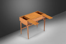 Load image into Gallery viewer, Mid Century Modern Minimalist Petite Writing Desk in Golden Oak, USA, c. 1960's-ABT Modern
