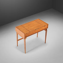 Load image into Gallery viewer, Mid Century Modern Minimalist Petite Writing Desk in Golden Oak, USA, c. 1960's-ABT Modern