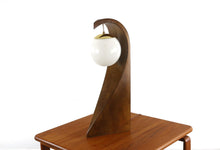 Load image into Gallery viewer, Mid Century Modern Modeline Wave Lamp In Walnut and Brass-ABT Modern