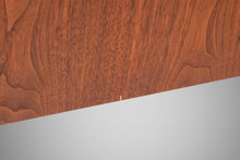 Load image into Gallery viewer, Mid Century Modern Polished Slate Sideboard / Credenza by Jens Risom in Walnut on a Sled Base, c. 1950s-ABT Modern