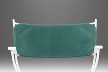 Load image into Gallery viewer, Mid Century Modern Rocking Chair in Forest Green Canvas on Wrought Iron Metal Base After Tony Paul, c. 1960's-ABT Modern