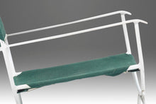 Load image into Gallery viewer, Mid Century Modern Rocking Chair in Forest Green Canvas on Wrought Iron Metal Base After Tony Paul, c. 1960's-ABT Modern