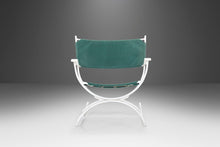 Load image into Gallery viewer, Mid Century Modern Rocking Chair in Forest Green Canvas on Wrought Iron Metal Base After Tony Paul, c. 1960's-ABT Modern
