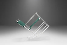 Load image into Gallery viewer, Mid Century Modern Rocking Chair in Forest Green Canvas on Wrought Iron Metal Base After Tony Paul, c. 1960's-ABT Modern