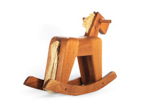 Load image into Gallery viewer, Mid Century Modern Rocking Horse in Solid Walnut and Teak-ABT Modern