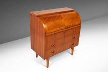 Load image into Gallery viewer, Mid Century Modern Roll Top Secretary Teak Desk Attributed to Egon Ostergaard, Sweden, c. 1970's-ABT Modern