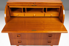 Load image into Gallery viewer, Mid Century Modern Roll Top Secretary Teak Desk Attributed to Egon Ostergaard, Sweden, c. 1970's-ABT Modern