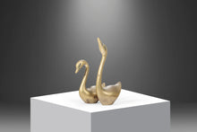 Load image into Gallery viewer, Mid Century Modern Set of Two (2) Brass Swan Sculptures / Home Decor, c. 1970's-ABT Modern