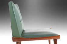 Load image into Gallery viewer, Mid Century Modern Slipper Chair in Walnut & Original Green Fabric by Kroehler, USA, c. 1960's-ABT Modern