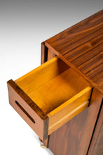 Load image into Gallery viewer, Mid Century Modern Space Saver Minimalist Hide Away Dropleaf Table w/ 4 Hidden Folding Chairs, Romanian, c. 1960's-ABT Modern