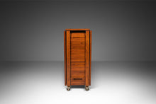 Load image into Gallery viewer, Mid Century Modern Space Saver Minimalist Hide Away Dropleaf Table w/ 4 Hidden Folding Chairs, Romanian, c. 1960's-ABT Modern