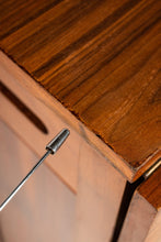 Load image into Gallery viewer, Mid Century Modern Space Saver Minimalist Hide Away Dropleaf Table w/ 4 Hidden Folding Chairs, Romanian, c. 1960's-ABT Modern