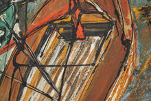 Load image into Gallery viewer, Mid Century Modern 'Storm Incoming' Oil Painting by Ulhmann, Germany, c. 1960s-ABT Modern