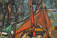 Load image into Gallery viewer, Mid Century Modern 'Storm Incoming' Oil Painting by Ulhmann, Germany, c. 1960s-ABT Modern