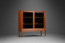 Load image into Gallery viewer, Mid Century Modern Teak Display Cabinet w/ Sliding Glass Doors by HW Klein for Bramin, Denmark, c. 1960s-ABT Modern